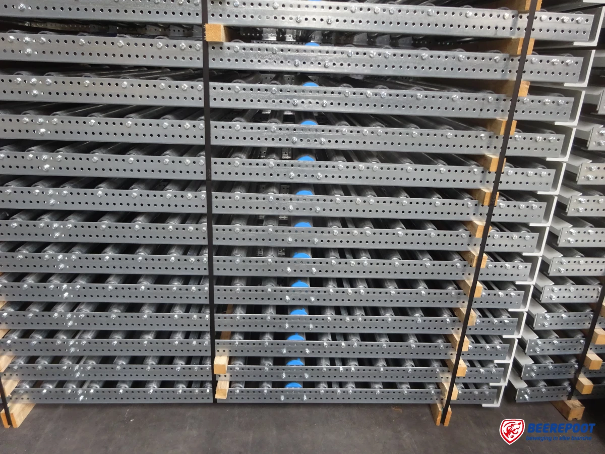 Rollenbaan, pallets